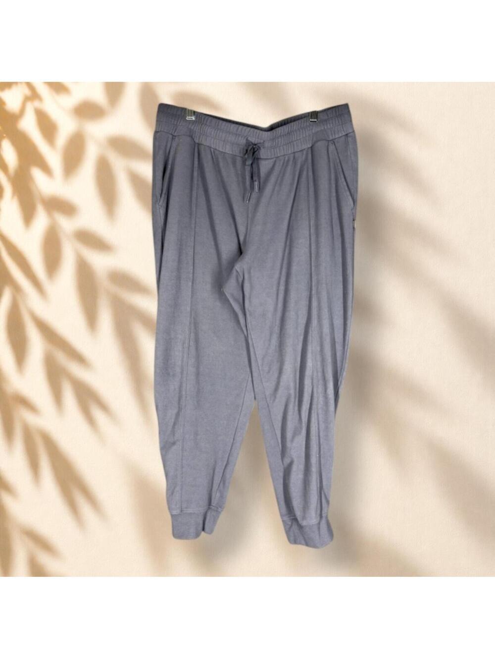 Mondetta Activewear Track Pants Women XL Gray Drawstring Tapered Pockets Gym